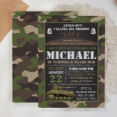 アーミー誕生日招待状 招待状