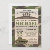 アーミー誕生日招待状 招待状 (正面)