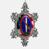 アーミー軍隊ディストリクトワシントンキープサケ スノーフレークピューターオーナメント (左)