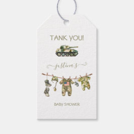 アーミー軍隊ベビーシャワークロースレイン ギフトタグ