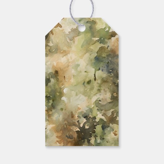 アーミー軍隊ベビーシャワークロースレイン ギフトタグ (裏面)