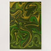 アーミー迷彩柄マーブルメルトジグソサイケデリックーパズル ジグソーパズル (縦)