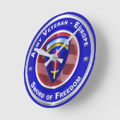 アーミー退役軍人 – ヨーロッパ形骸壁の時計 ラウンド壁時計 (傾斜)