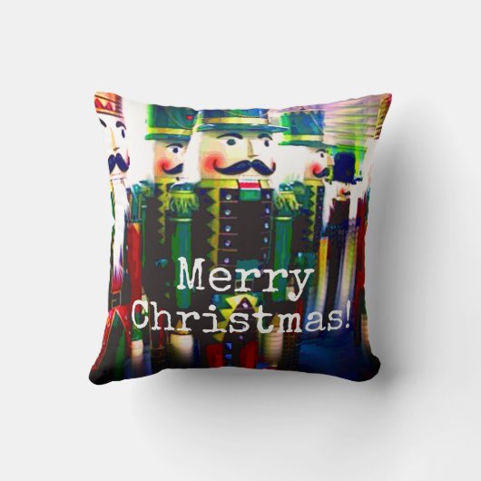 アーミー・オブ・ナツクラッカー季節のクリスマス・ホリデー クッション (裏面)