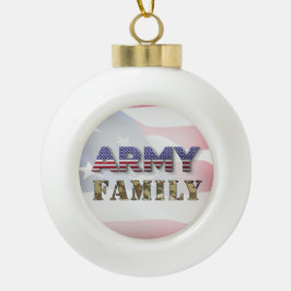 アーミー ファミリー クリスマス セラミックボールオーナメント