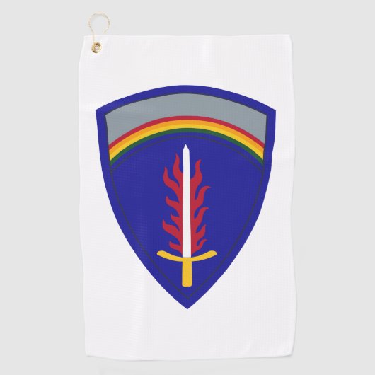 アーミー・ヨーロッパUSAREUR Insignia ゴルフタオル (正面)