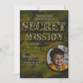 アーミー – 軍隊 – ソルジャーボーイ誕生日 招待状 (正面)