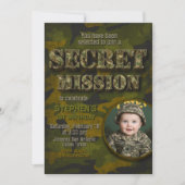 アーミー – 軍隊 – ソルジャーボーイ誕生日 招待状 (正面)