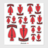 アーミーUSASOC特殊作戦退役軍人コンターステッカー シール (シート)