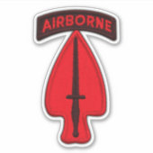 アーミーUSASOC特殊作戦退役軍人コンターステッカー シール (正面)