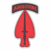 アーミーUSASOC特殊作戦退役軍人コンターステッカー シール (正面)