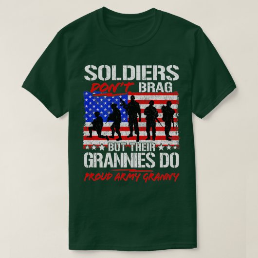 アーミ誇りを持ったス祖母軍隊プライド(83) Tシャツ (デザイン正面)