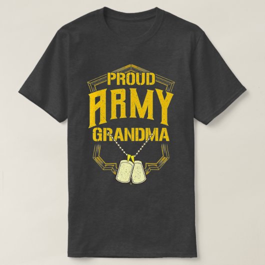 アーミ誇りを持ったス祖母軍隊プライド(84) Tシャツ (デザイン正面)