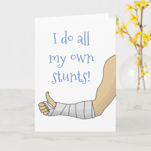 アームキャッおもしろいト私は自分のスタントカードを全て行う カード (黄色い花)