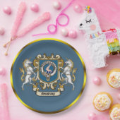 アームストロングクランバッジブルーパーソナライズされた ペーパープレート (パーティー)