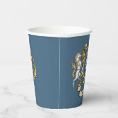 アームストロングクランバッジブルーパーソナライズされた 紙コップ (右)