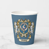 アームストロングクランバッジブルーパーソナライズされた 紙コップ (正面)