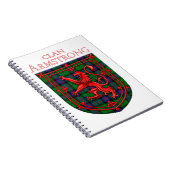 アームストロングタータンチェックスコティッシュプレイドライオンラパント ノートブック (右側)