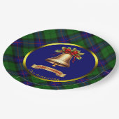 アームストロングタータンチェックパーソナライズされたクリスマス ペーパープレート (アングル)