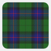 アームストロングタータンチェックブルーとグリーンプライド スクエアシール (正面)