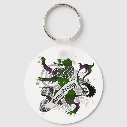 アームストロングタータンチェックライオン キーホルダー (正面)