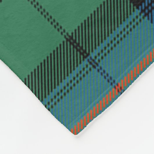 アームストロング古代氏族バッジタータンチェックプレイド フリースブランケット (角)