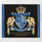 アームズブルー金ゴールドイーグルエンブレムの自分のコートを作る リキュールボトルラベル (シングルラベル)