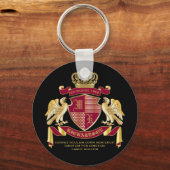 アームズレッド金ゴールドイーグルエンブレムの自分のコートを作る キーホルダー (正面)