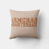 アームチェアクォーターバックサッカータイポグラフィ クッション