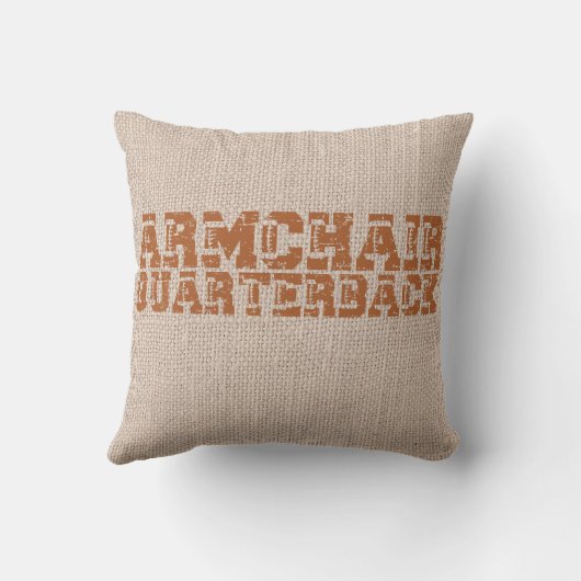 アームチェアクォーターバックサッカータイポグラフィ クッション (裏面)