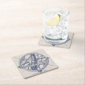 アームラリー球図 スクエアペーパーコースター (インサイチュ)