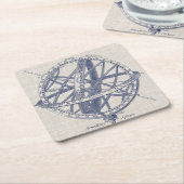 アームラリー球図 スクエアペーパーコースター (アングル)