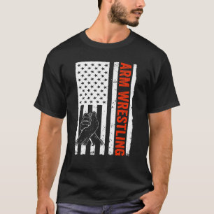 アームレスラーUSAフラッグアームレスリング Tシャツ