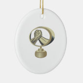 アームレスリングのトロフィ セラミックオーナメント (右)