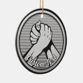 アームレスリングシルバー セラミックオーナメント (右)