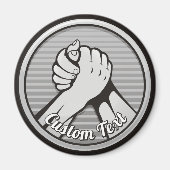 アームレスリングシルバー マグネット (正面)