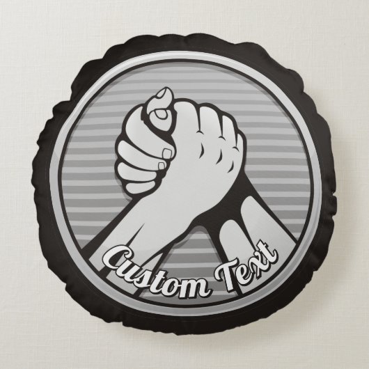 アームレスリングシルバー ラウンドクッション (正面)