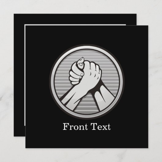 アームレスリングシルバー 招待状 (正面/裏面)