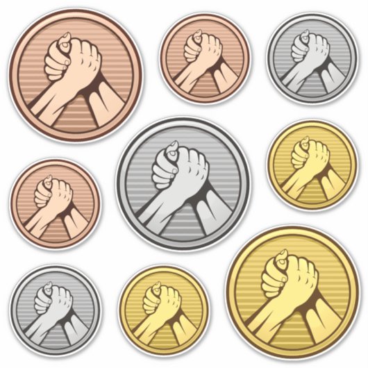 アームレスリングステッカーセット シール (正面)