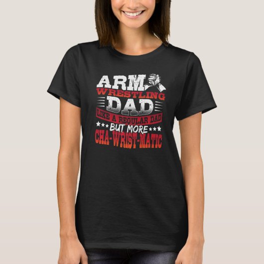 アームレスリングパパ Tシャツ (正面)