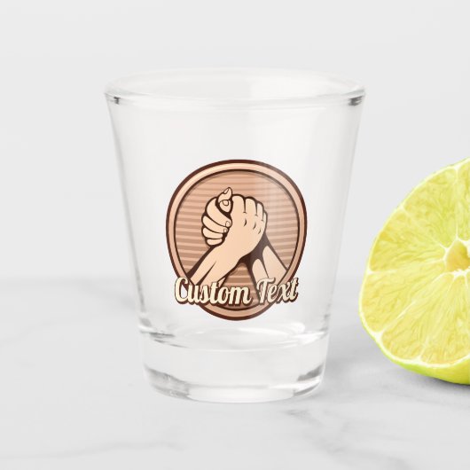 アームレスリングブロンズ ショットグラス (正面)