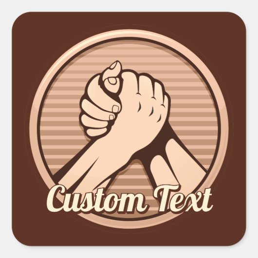 アームレスリングブロンズ スクエアシール (正面)