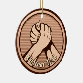 アームレスリングブロンズ セラミックオーナメント (右)