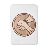 アームレスリングブロンズ バスマット (正面縦)