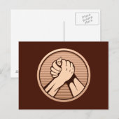 アームレスリングブロンズ ポストカード (正面/裏面)