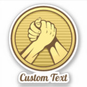 アームレスリング金ゴールド シール (正面)