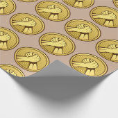 アームレスリング金ゴールド ラッピングペーパー (角)