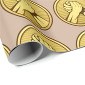 アームレスリング金ゴールド ラッピングペーパー (ロールコーナー)