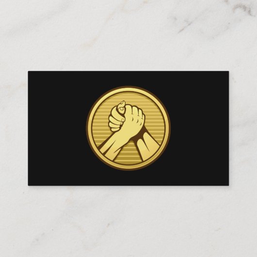アームレスリング金ゴールド 名刺 (裏面)