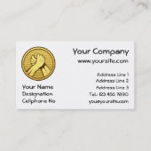 アームレスリング金ゴールド 名刺 (正面)